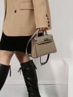 Mini Structured Bags – Palm Print Black & Khaki