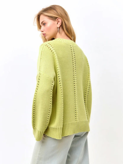 SALE Loose Round Neck Idle Style Sweater