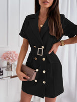 Cosomina Belted Blazer Dresses – Black & Khaki
