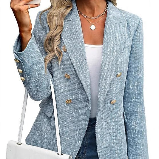 Women’s Clothing Solid Color Suit Autumn Simplicity Style Coats