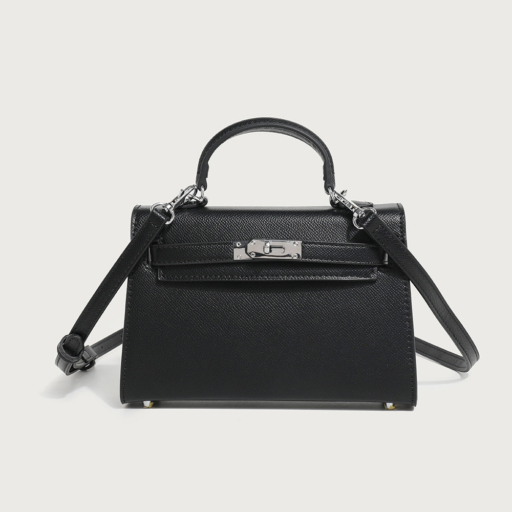 Mini Structured Bags – Palm Print Black & Khaki